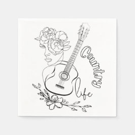 カントリー音楽 スタンダードカクテルナプキン