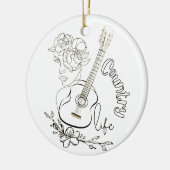 カントリー音楽 セラミックオーナメント (左)