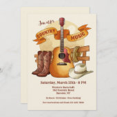 カントリー音楽 招待状 (正面/裏面)