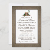 カントリー風のツリー モノグラム バルーン 結婚式 ご案内 招待状 (正面)