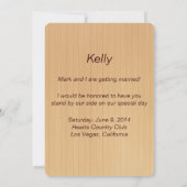 カントリー風のルーストブルーのメイソンジャー ブライズメイドカード 招待状 (裏面)