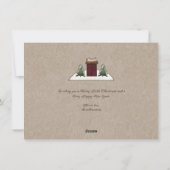 カントリー風のログハウスのクリスマスカード シーズンカード (裏面)