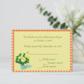 カントリー風の出欠確認カード 招待状 (スタンド正面)