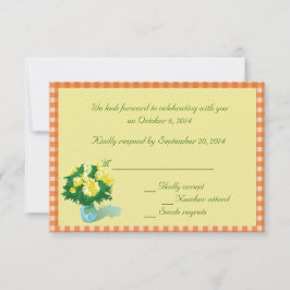 カントリー風の出欠確認カード 招待状