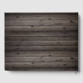 カントリー風の木製イルミネーション アウトドア ラスティックウェディング ゲストブック (裏面)