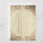 カントリー風の素朴なメイソンジャーでのエンゲージメントパーティー 招待状 (裏面)