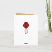 カントリー風の素朴な赤いメイソンジャー お礼のカード サンキューカード (裏面)