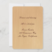 カントリー風の素朴な赤いメイソンジャー 受付カード 招待状 (裏面)