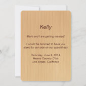 カントリー風の赤いメイソンジャーと花嫁のカード 招待状 (裏面)