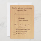 カントリー風ピンクのメイソンジャー　返信カード 招待状 (裏面)