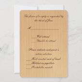 カントリー風ブルーのメイソンジャー　返信カード 招待状 (裏面)