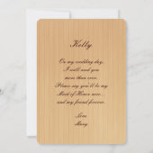 カントリー風 オレンジ メイソンジャー メイド・オブ・オナー カード (裏面)