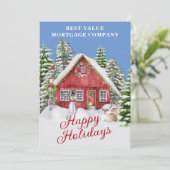 カントリー魅力的シーンハッピーホリデーズビジネス シーズンカード (スタンド正面)