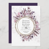 カントリー・アートフローラの結婚式の招待 招待状 (正面/裏面)