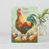 カントリー・イースター・ルースター喜び：素朴チャーム シーズンカード (スタンド正面)