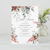 カントリー ウィンター ホーリー ブライダル シャワー 招待状 (スタンド正面)