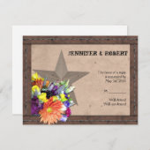 カントリー・ウェスタンの有刺鉄線の応答カード 出欠カード (正面/裏面)