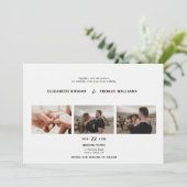 カントリー・ウェスタンフォーマル白黒の結婚写真 招待状 (スタンド正面)