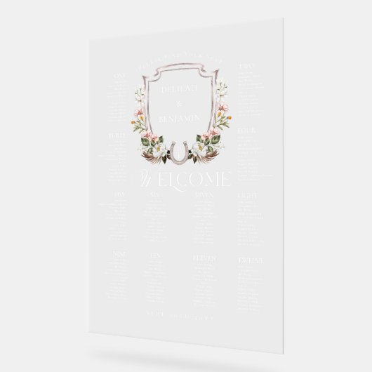 カントリー・ウェスタンフローラ結婚・クレストの座席表 アクリルサイン (傾斜)