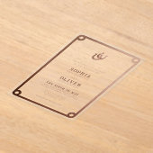 カントリー・ウェスタンモダン結婚ズ アクリル招待状 (レイダウン)