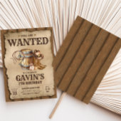 カントリー・ウェスタン指名手配カウボーイ誕生日パーティー 招待状