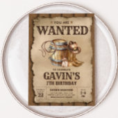 カントリー・ウェスタン指名手配カウボーイ誕生日パーティー 招待状