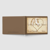 カントリー・ウェスタン結婚ホースまたはシャワーのゲストブック ゲストブック (全面)