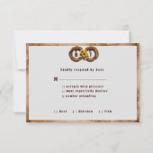 カントリー ウェスタン ひまわり ウイスキー バレル 出欠カード (裏面)