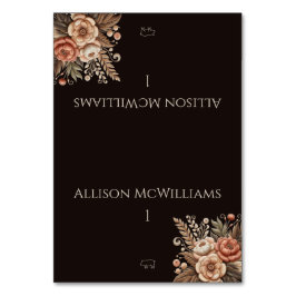 カントリー・ウェスタン・ウェディング・フラワーズポーク・アイコン テーブルナンバー