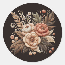 カントリー・ウェスタン・ウェディング・フラワー ラウンドシール