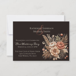 カントリー・ウェスタン・ウェディング・フラワー 招待状