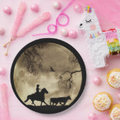 カントリー・ウェスタン・カウボーイとムーン ペーパープレート (パーティー)