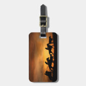 カントリー・ウェスタン・カウボーイズとラウンドアップ ラゲッジタグ (正面縦)