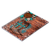 カントリー・ウェスタン・カウボーイ・ブーツと花 ノートブック (左側)