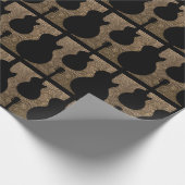 カントリー・ウェスタン・ギターカウボーイフェイク工具付きレザー ラッピングペーパー (角)