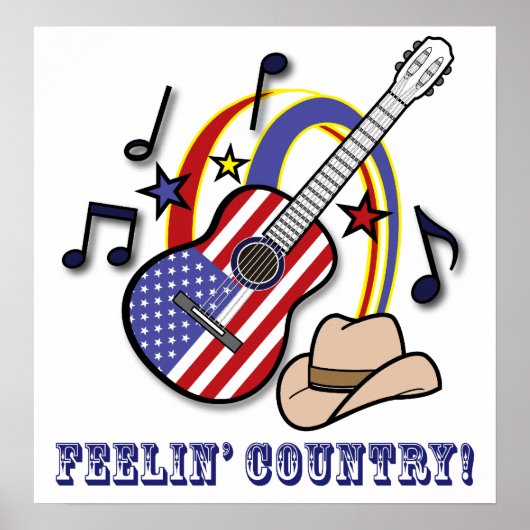 カントリー・ウェスタン・ギター ポスター (正面)