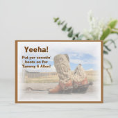 カントリー・ウェスタン・ダンスの結婚式招待状 招待状 (スタンド正面)