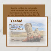 カントリー・ウェスタン・ダンスの結婚式招待状 招待状 (正面/裏面)