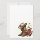 カントリー・ウェスタン、バラ、15誕生日 サンキューカード (裏面)