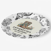 カントリー・ウェスタン・バースデーパーティー ペーパープレート (アングル)