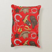 カントリー・ウェスタン・パターンのアクセント枕 アクセントクッション (裏面(縦))