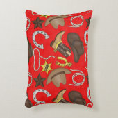 カントリー・ウェスタン・パターンのアクセント枕 アクセントクッション (正面(垂直))