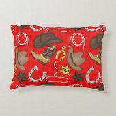 カントリー・ウェスタン・パターンのアクセント枕 アクセントクッション (裏面)