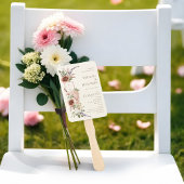 カントリー・ウェスタン・ボホフローラ結婚式の日プログラム ハンドファン