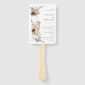 カントリー・ウェスタン・ボホフローラ結婚式の日プログラム ハンドファン (正面)