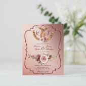 カントリー・ウェスタン・ボホ結婚・ラステックの予算招待状 (スタンド正面)