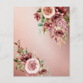 カントリー・ウェスタン・ボホ結婚・ラステックの予算招待状 (裏面)