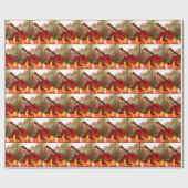 カントリー・ウェスタン・ミュージック・レッド・ギターとカウボーイ・ブーツ ラッピングペーパー (フラット)