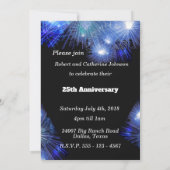 カントリー・ウェスタン・ミュージック 青いギターとカウボーイブーツ 招待状 (裏面)