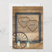 カントリー・ウェスタン、メイソン・ジャース、結婚式招待状 招待状 (正面)